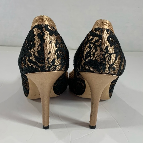 DIOR Tan Satin Lace Women's Pumps 37EU 7US - Picture 3 of 12